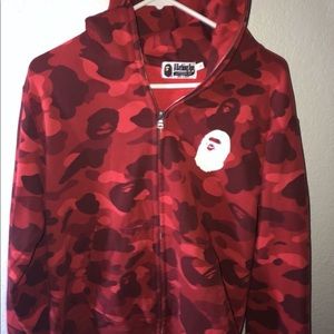 BAPE Red Camo Zip up jacket